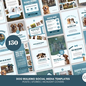 Dog Walker Social Media Templates | Canva Kit
