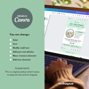 Pet Groomer Flyer Template, Dog Grooming Price List (canva) - Etsy