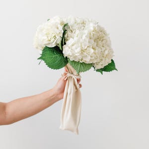 Flower Sleeve for Bouquet / Reusable Canvas Gift Bag / Flower Tote Swaddle / Florist Supplies / Bridal Party / Bridesmaid Gift / Baby Shower
