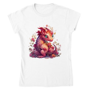Dragon Rose. Classic Womens Crewneck T-shirt