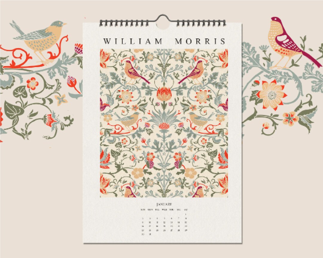 2024 William Morris Calendar A3 Calendar 2024 Morris Etsy