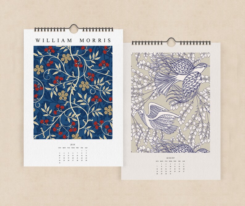 2024 William Morris Calendar A3 Calendar 2024 Morris Etsy