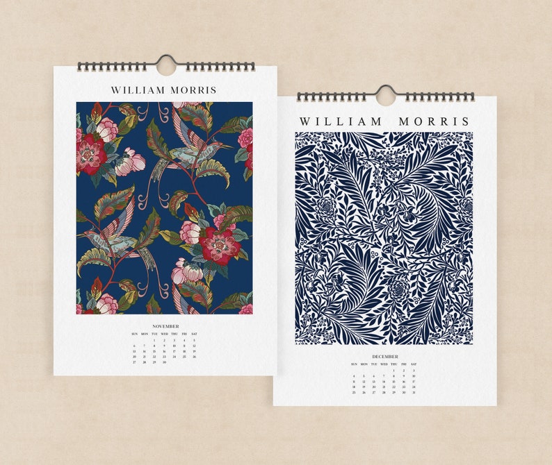 2024 William Morris Calendar A3 Calendar 2024 Morris Etsy