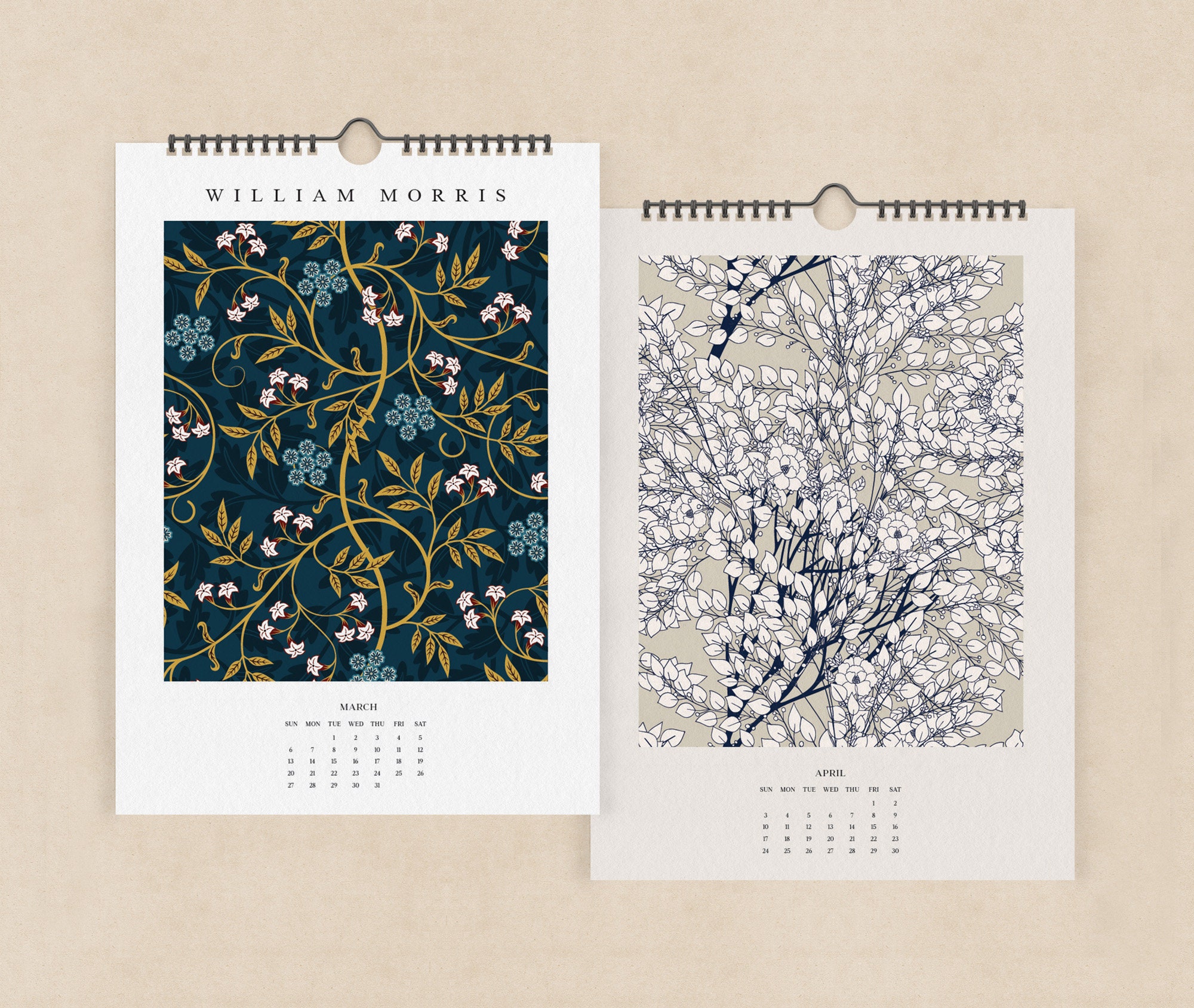 2025 William Morris Calendar A3 Calendar 2025 Morris Etsy