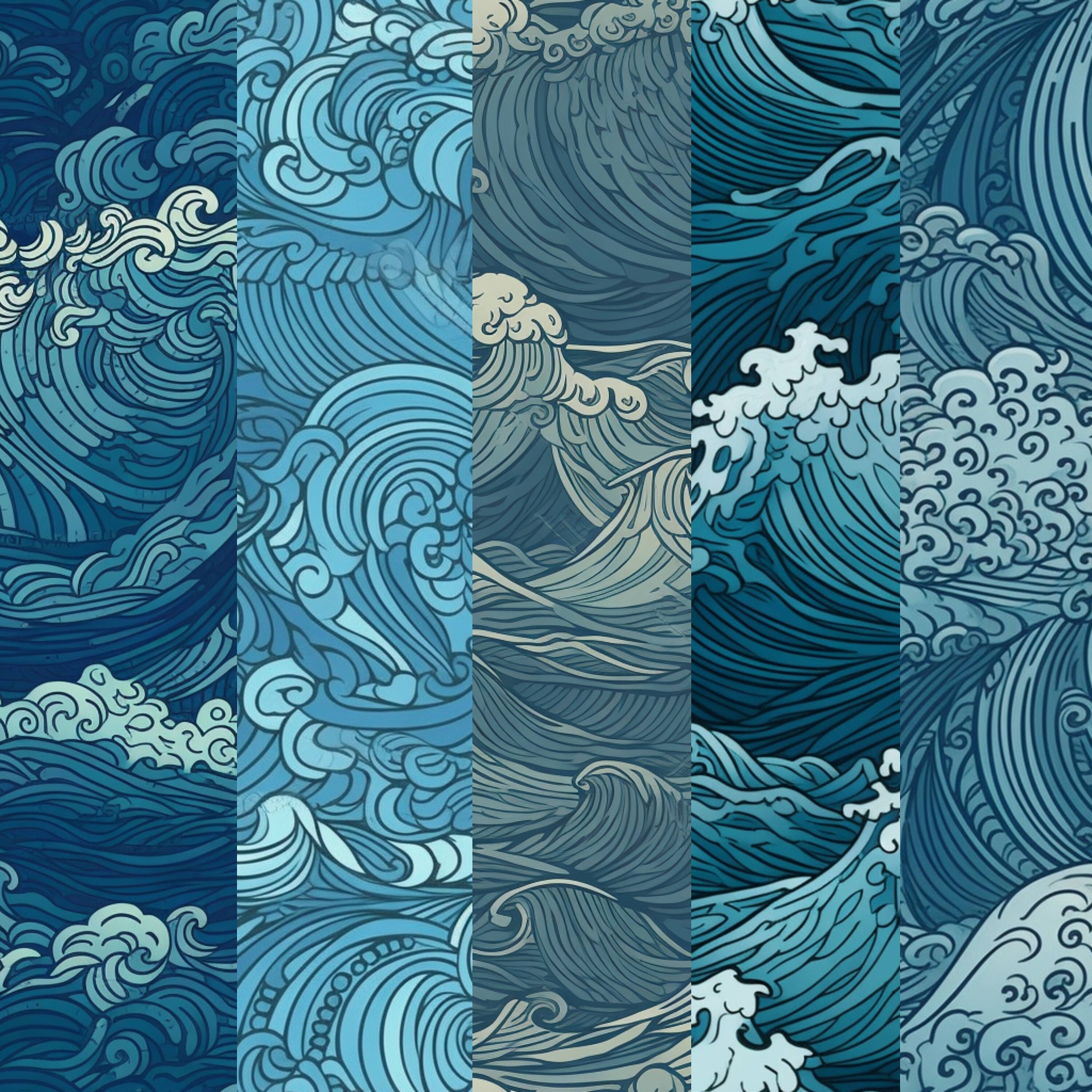 Digital Download Ocean Waves Patterns - Etsy