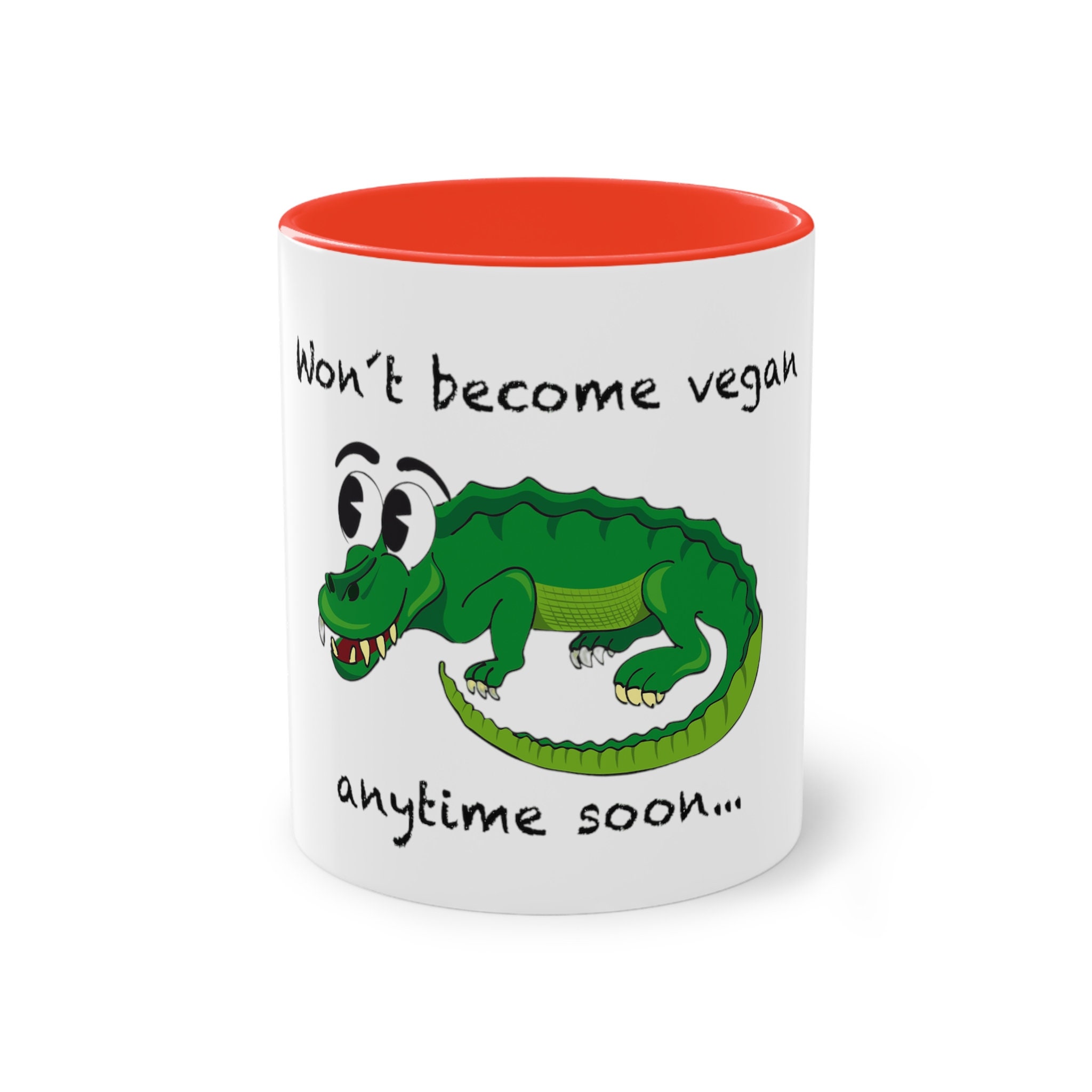 Taza De Café Divertida "Soy Vegano" - Frase Graciosa, 11 Oz (330ml), Cerámica Blanca, Regalo Original