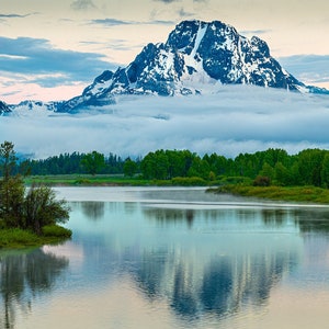 Grand Teton National Park Photo Wall Decor Oxbow Bend Snake River Wall Art Mount Moran Wyoming Photography Mountain Sunrise