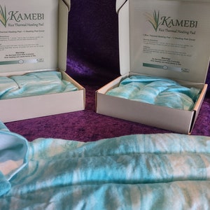Two Large 14x5 Pain relief Hot/cold packs 100% natural (Heating Pads + covers)