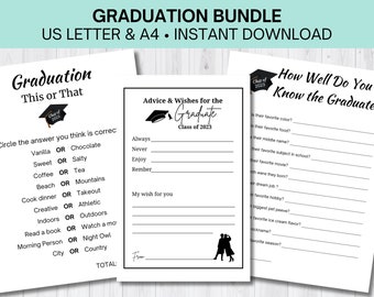 Graduation Game Bundle, Cupcake Toppers