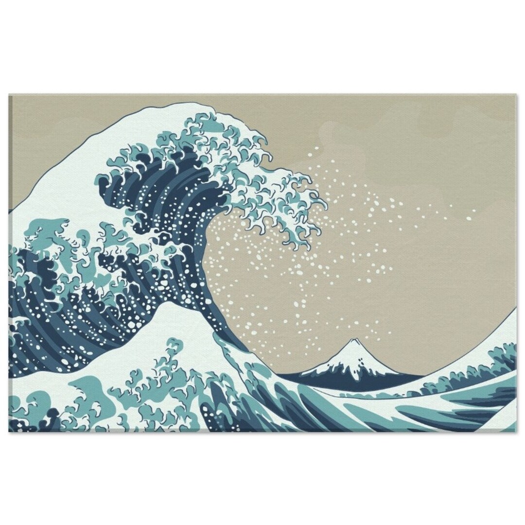 Timeless Beauty the Great Wave Canvas Iconic Japanese Art Etsy