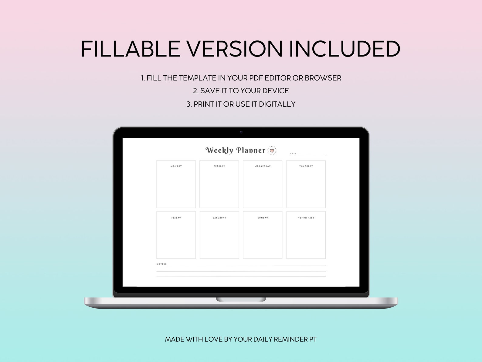 Single Page Weekly Planner Single Page Weekly Planner