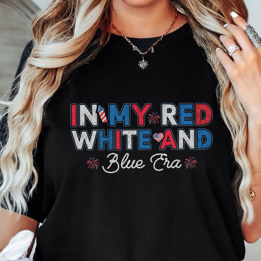 4th of July Shirt, Retro USA Comfort Colors Shirt, in My Red White and ...
