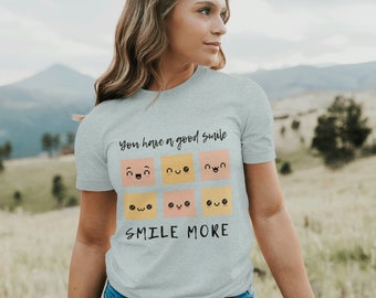 Smile More T-Shirt: Good Vibes Graphic Tee