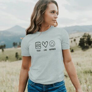 Yeast Love Happiness Baking T-Shirt: Funny Baker Gift