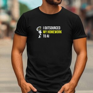 Funny AI Homework T-Shirt: Science Lover Gift