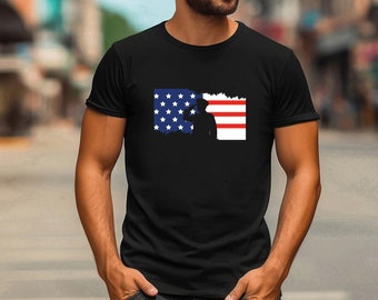 Patriotic American Flag T-Shirt: Thank You Veterans, Memorial Day