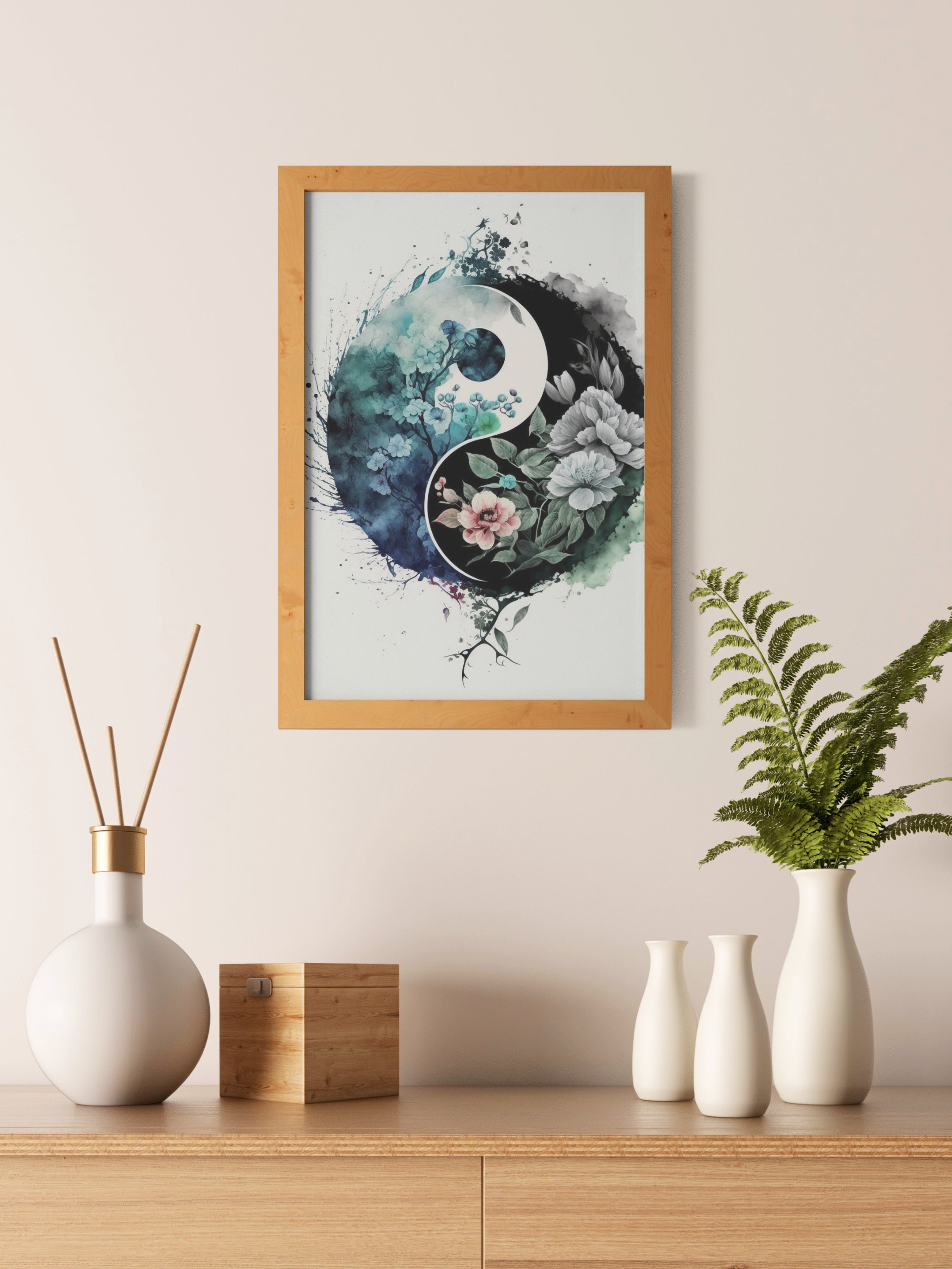 Yin Yang Buddhist Art Yin Yang Wall Art Digital Art Yin Yang Poster ...