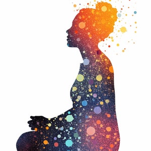 Meditation | Zen-Kunst | Yoga Wand Kunst | Digitale Kunst | Meditation Poster | Achtsame Kunst | Achtsames Yoga | Achtsame Wandkunst