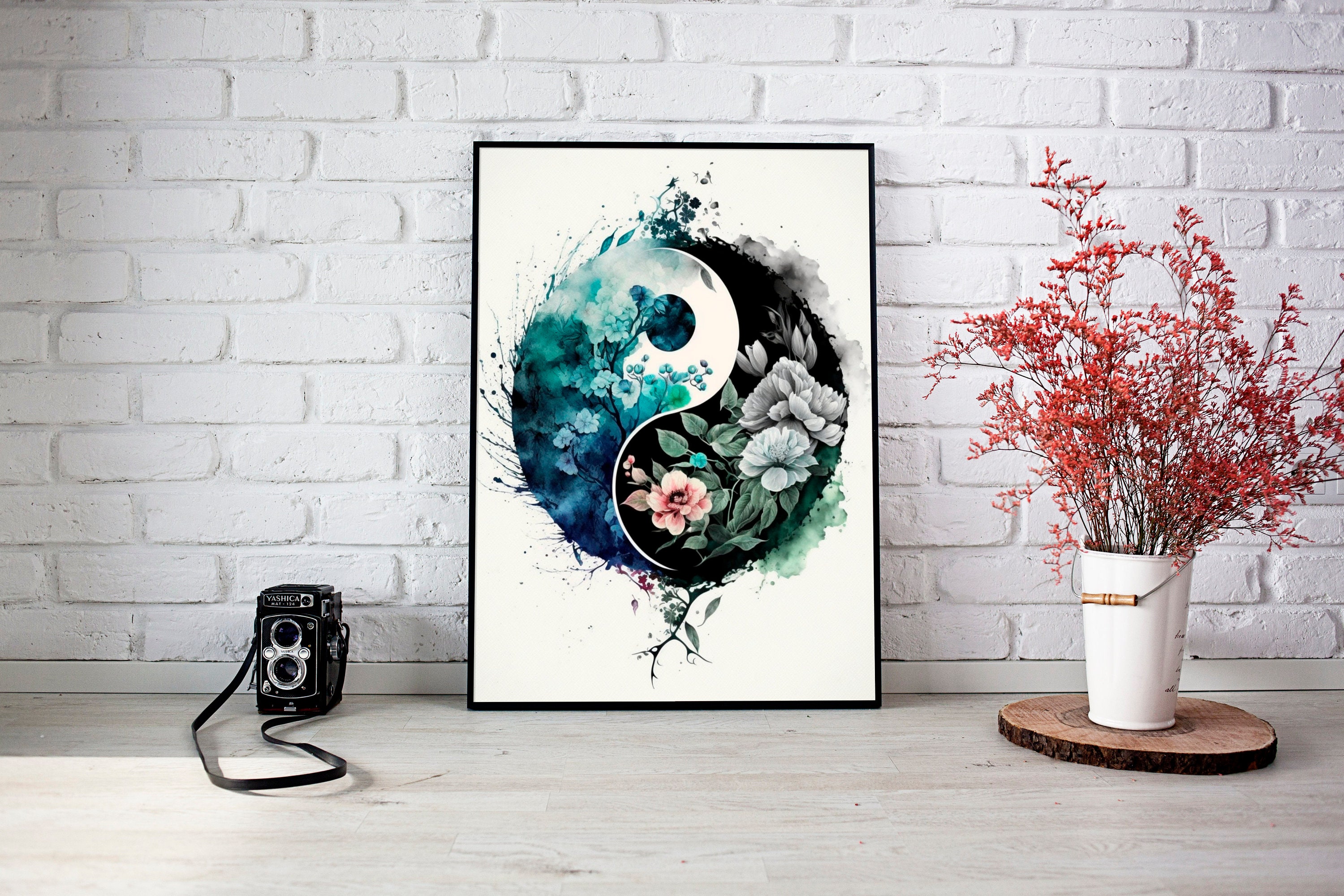 Yin Yang Buddhist Art Yin Yang Wall Art Digital Art Yin Yang Poster