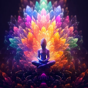 Meditation | Zen-Kunst | Yoga Wand Kunst | Digitale Kunst | Meditation Poster | Achtsame Kunst | Achtsames Yoga | Achtsame Wandkunst