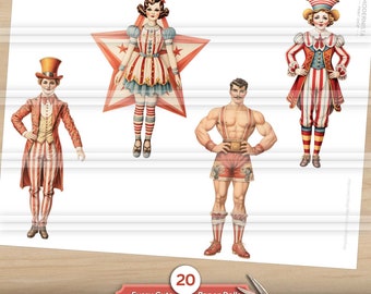 人気商品の Victorian Circus Paper Dolls Kit | Dolls Journaling | Fussy バレエ