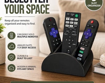 Universal 3 Slot Remote Control Holder