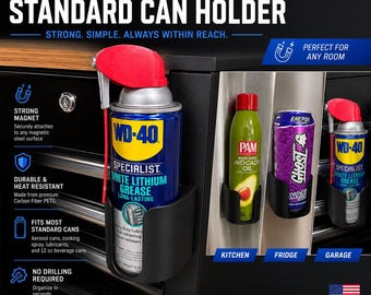 Magnetic Can Holder | Standard Aerosol Beverage Organizer | Durable Weatherproof