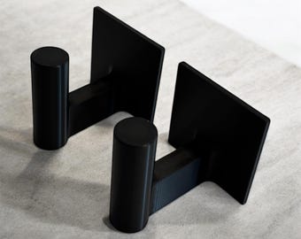 Pair of Modern Towel Hooks with Adhesive Backings