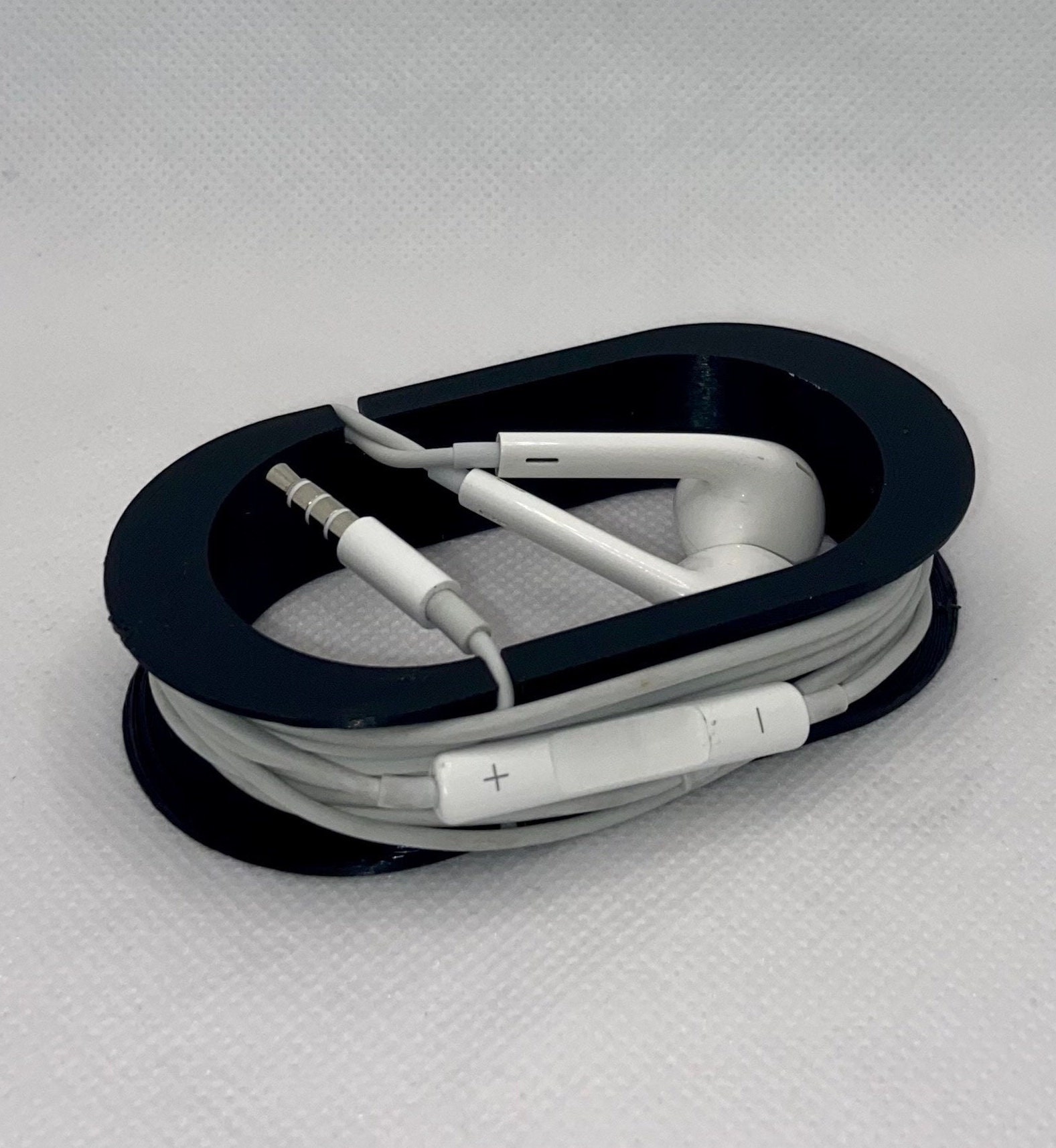 Wooden Earphone Holder Earbud Cord Organizer Headphone Case