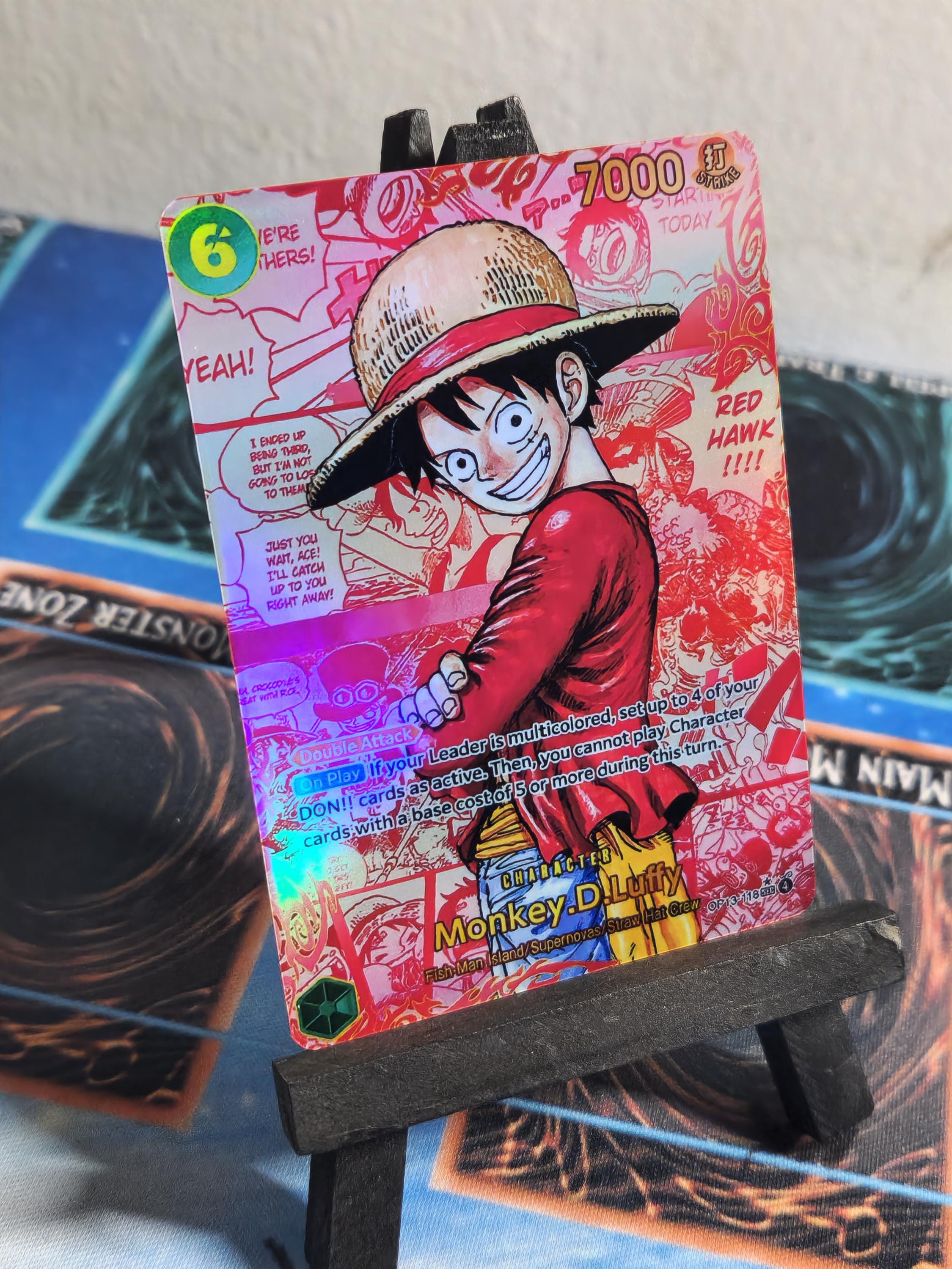 Monkey D Luffy Red Manga OP13-118 One Piece Proxy - Etsy