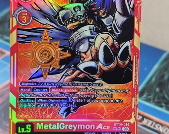 デジモンカード BT14-014 メタルグレイモンACE SP BT14-014 メタルグレイモンACE | デジモンカードガイド