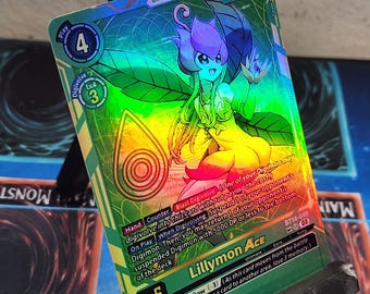 Lillymon Ace SP Alt Art Bt14-049 Digimon Proxy - Etsy