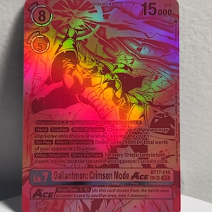 Gallantmon Crimson Mode Ace SP alt art BT17-018 proxy digimon