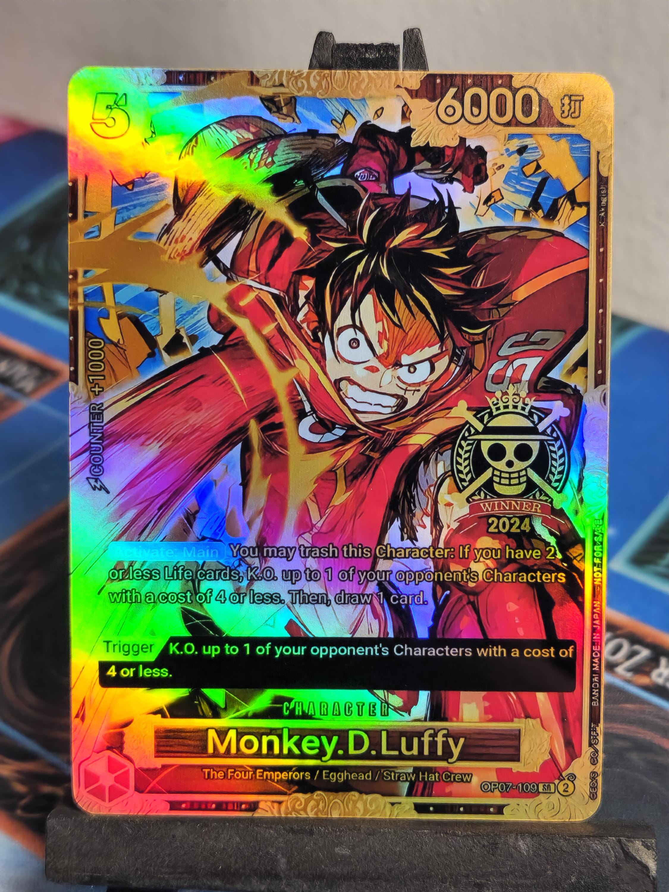 Monkey D Luffy Alt Art 2024 Winner Op07-109 One Piece Proxy - Etsy