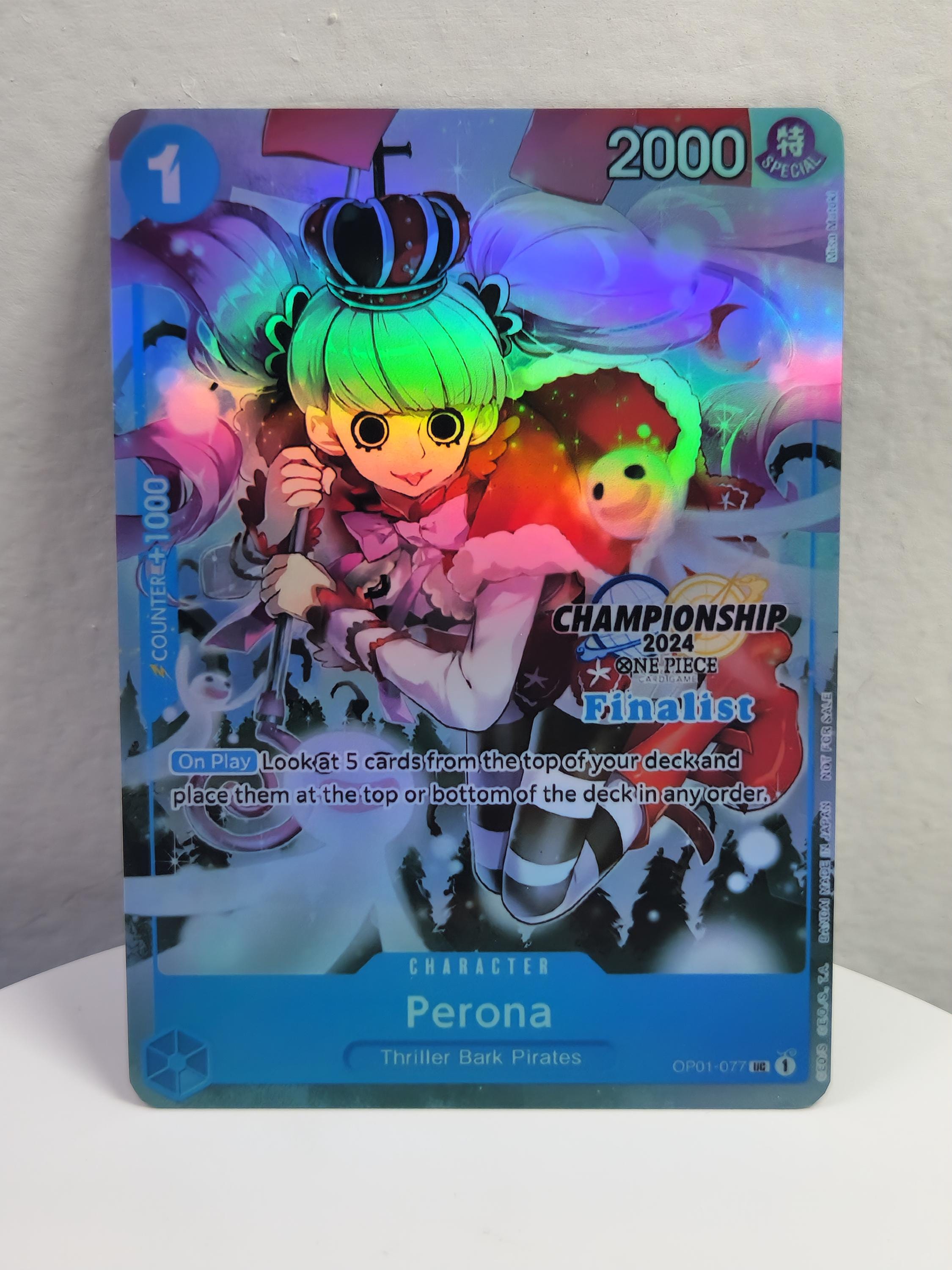 Perona Championship 2024 Op01-077 One Piece Proxy - Etsy