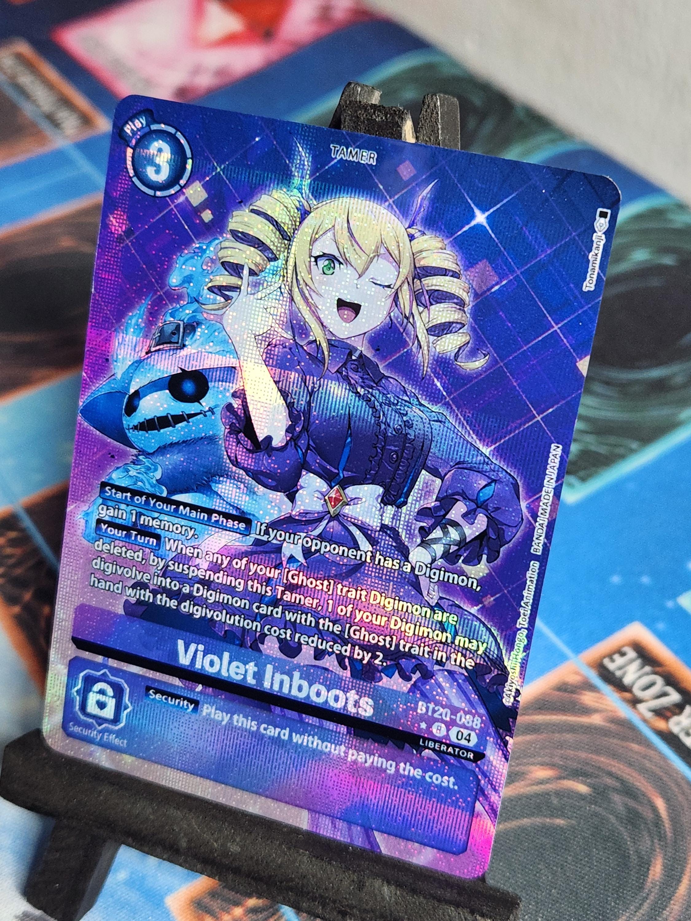 デジモンカード ヴィオレット・インプルーツ BT7-088 Violet Inboots Alt Art BT20-088 R Over the X Digimon Card