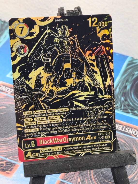 Blackwargreymon Ace SP Alt Art Ex10-010 Digimon Proxy - Etsy