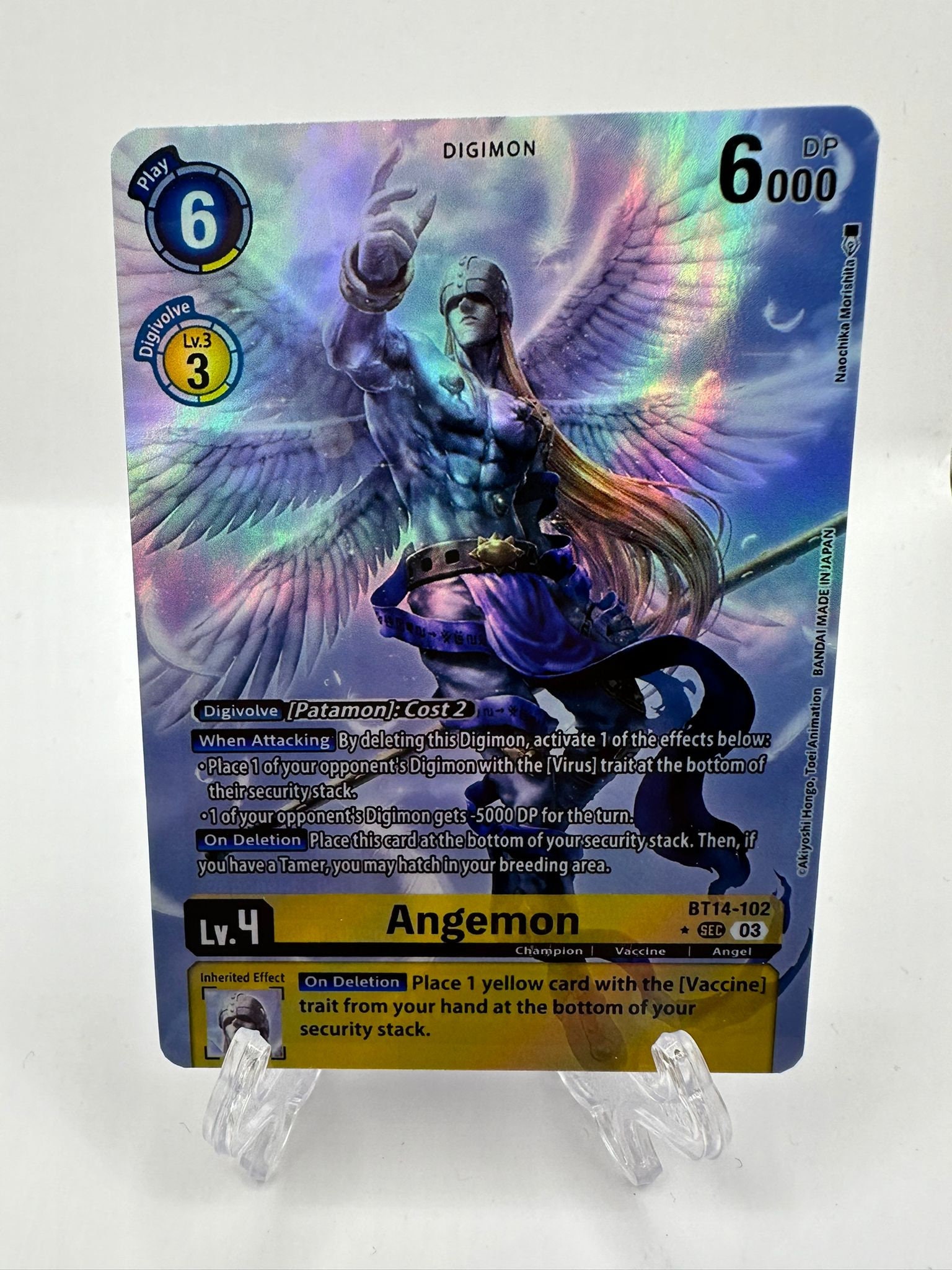 Angemon Alt Art Bt14-102 Digimon Proxy - Etsy