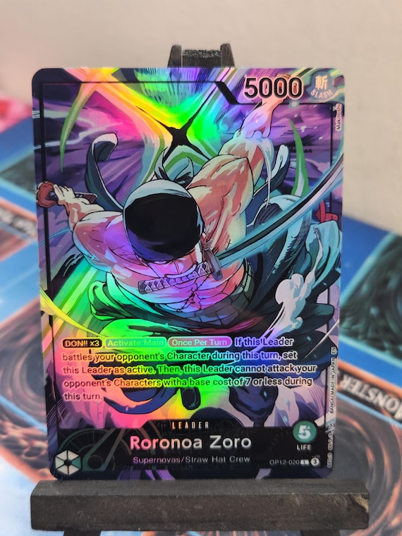 Roronoa Zoro Leader Alt Art Promo Op12-020 One Piece Proxy - Etsy