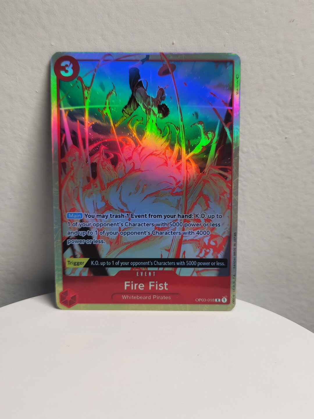 【残り1点】火拳 R OP03-018 Fire Fist Ace OP03-018 Parallel (Rare) Pillars of Strength