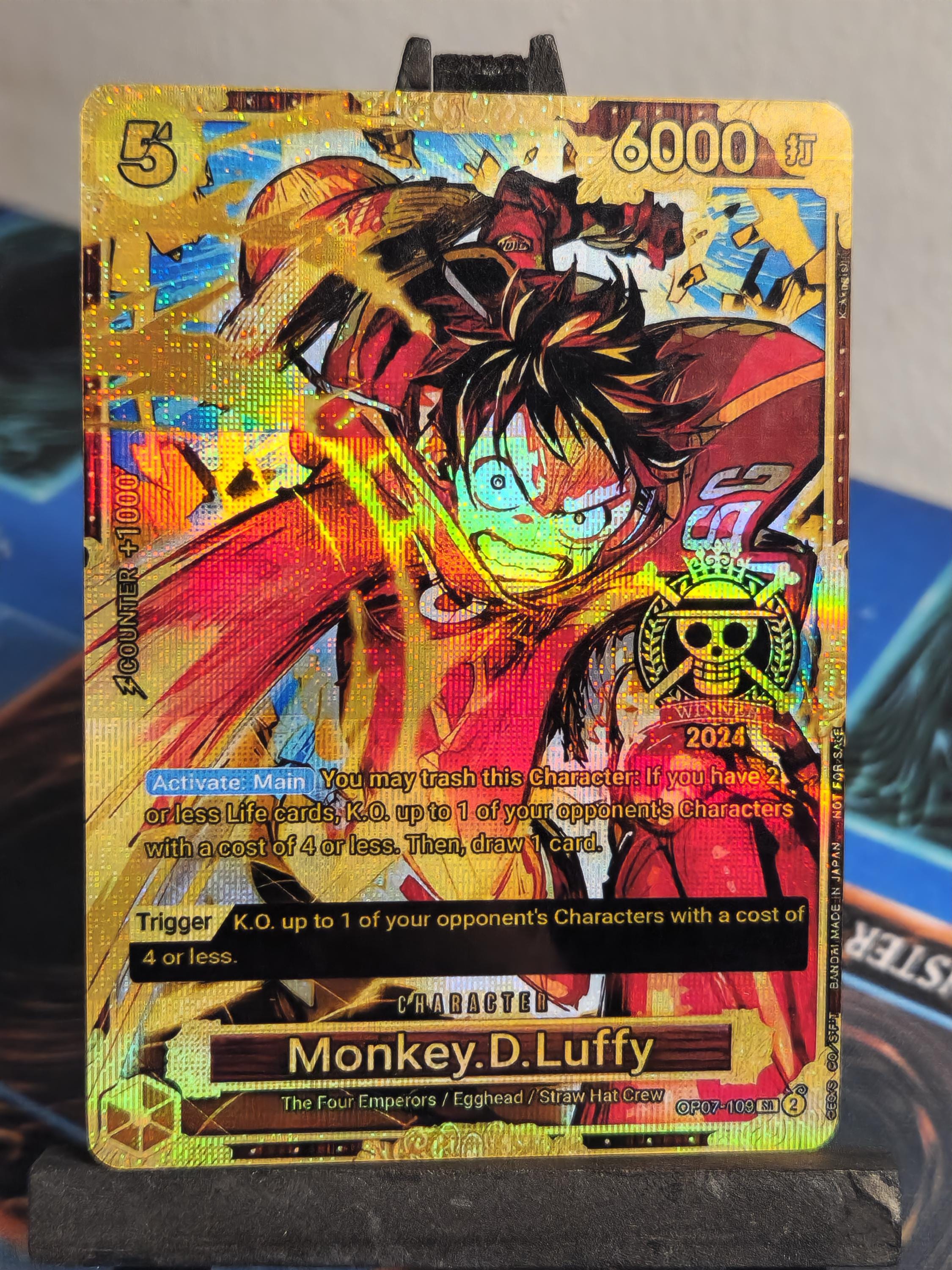 Monkey D Luffy Alt Art 2024 Winner Op07-109 One Piece Proxy - Etsy