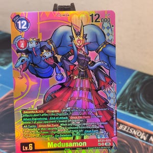 Arte alternativo de Medusamon SP bt21-029digimon proxy