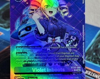 デジモンカード ヴィオレット・インプルーツ BT7-088 Digimon Card Violet Inboots BT20-088 R Parallel Japanese DHL