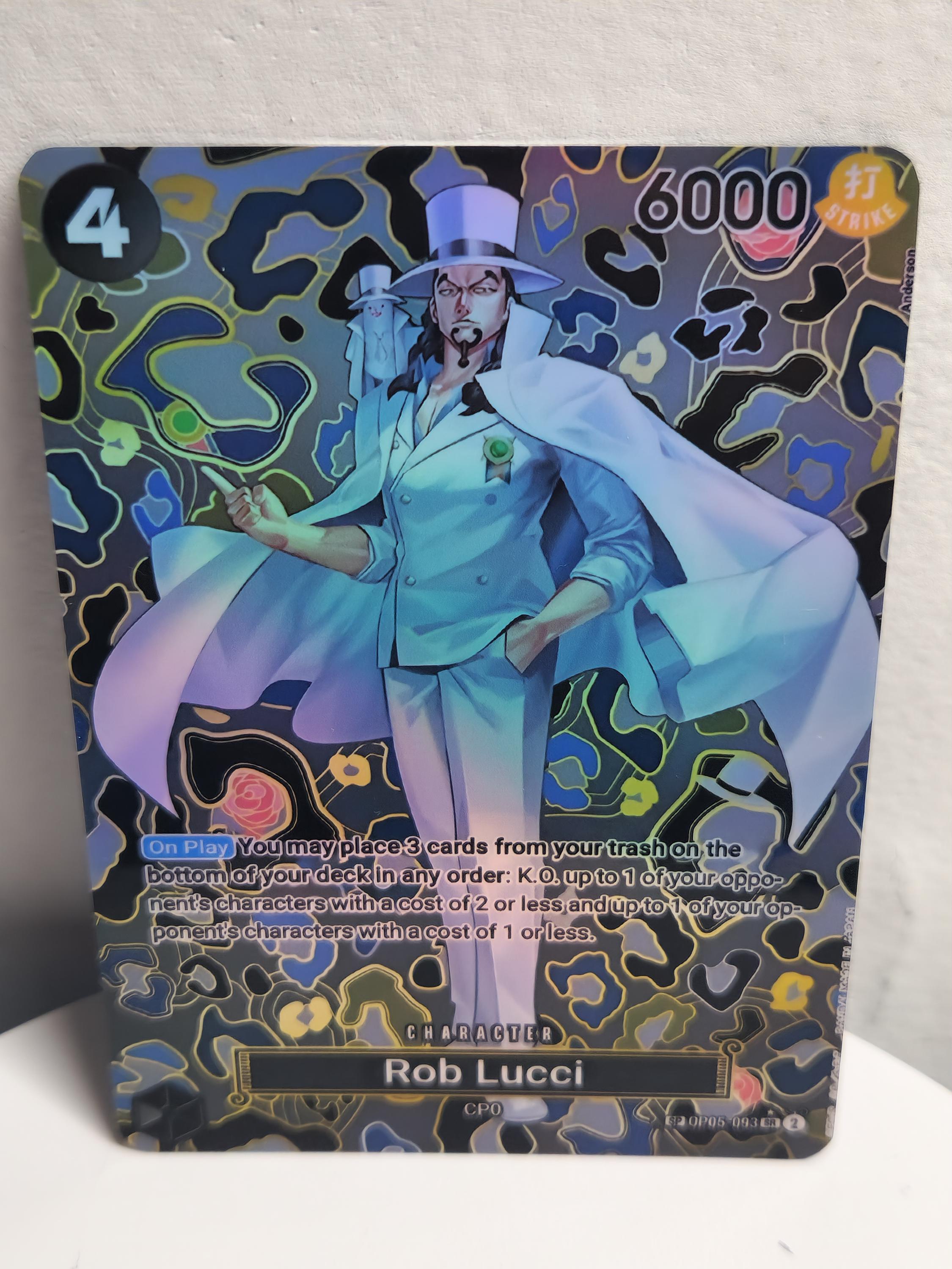Rob Lucci SP Alt Art Op05-093 One Piece Proxy - Etsy