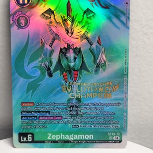 Zephagamon Evolution Cup 18-12 ans proxy Digimon