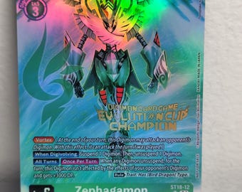 Zephagamon Evolution Cup St18-12 Digimon Proxy - Etsy