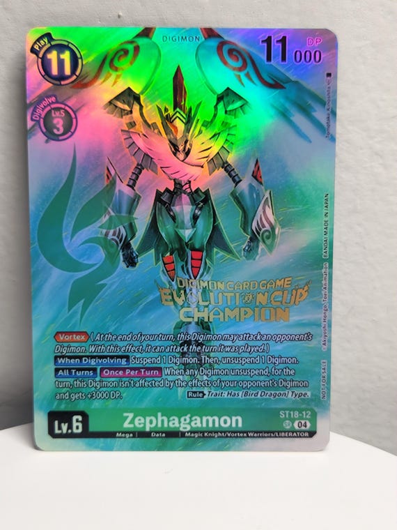 Zephagamon Evolution Cup St18-12 Digimon Proxy - Etsy
