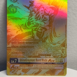 ShineGreymon : mode rafale SP version alternative bt17-041 proxy digimon