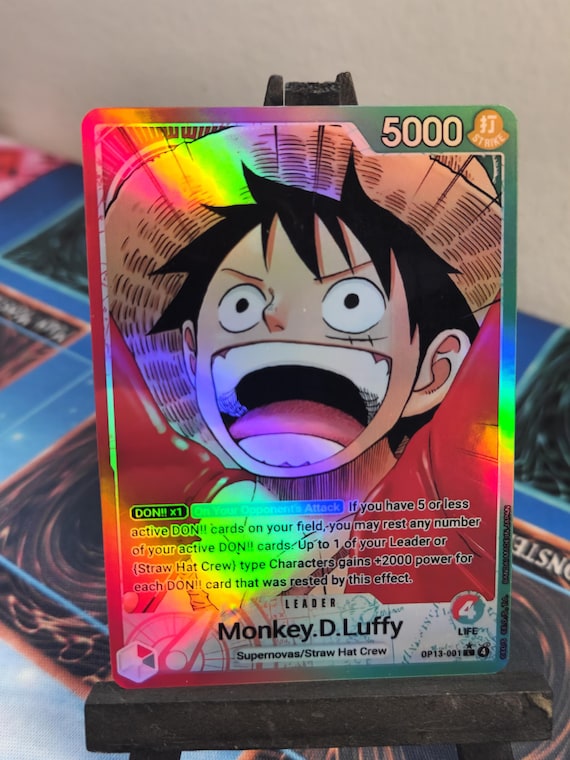 Monkey D Luffy Leader Alt Art Op13-001 One Piece Proxy - Etsy
