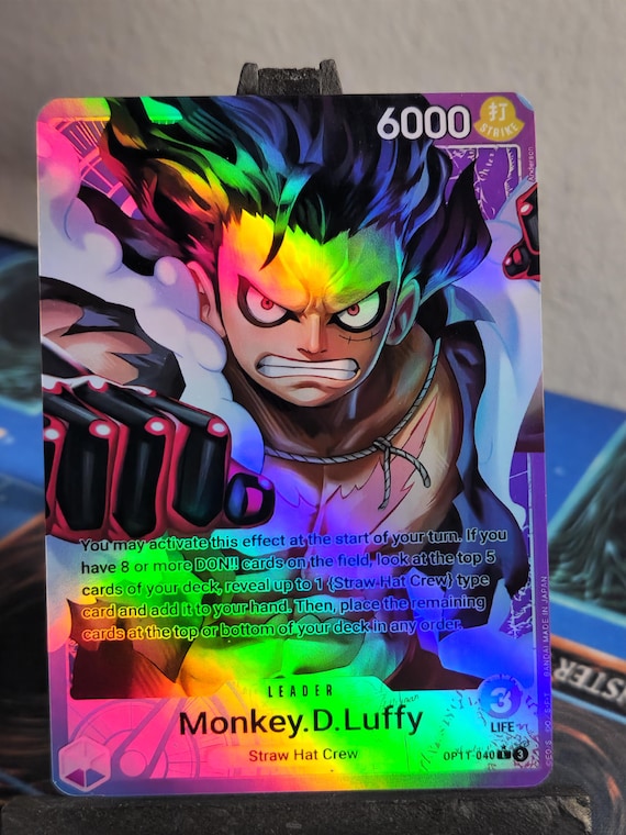 Monkey D Luffy Leader Alt Art OP11-040 One Piece Proxy - Etsy